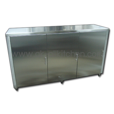 Stainless steel counter storage cabinet