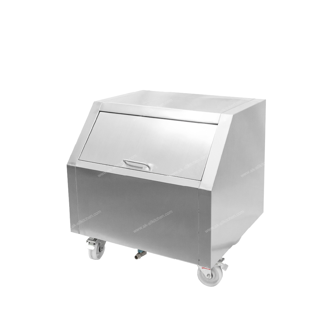 stainless Steel Ice Bin slope Sliding Door